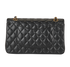 Medium Double Classic Flap, &pound;5,100, Handbags, Black, Caviar Leather, Back view